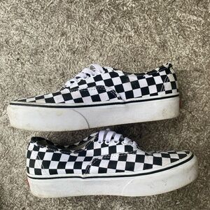 Platform Checkered Vans